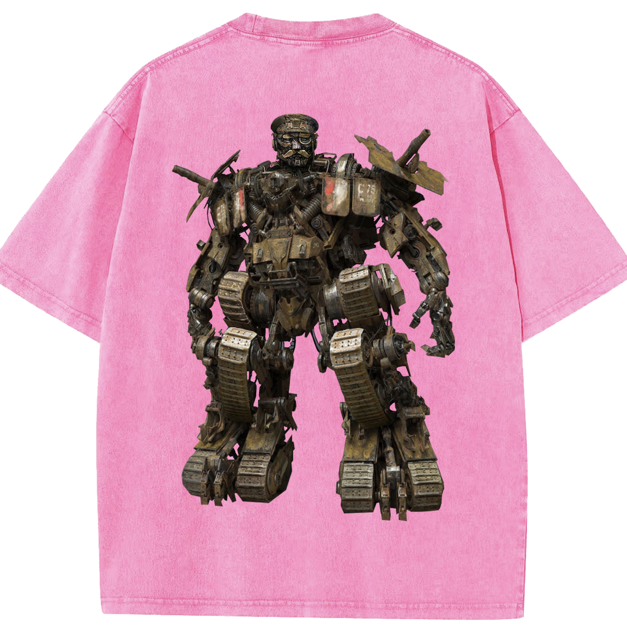 （画像用）  綿100% ヴィンテージ風 半袖Tシャツ（背面プリント）